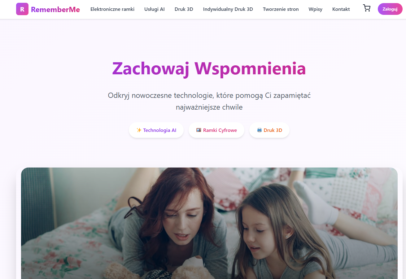 Strona internetowa firmy Ramki Elektroniczne