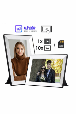 Cyfrowa Ramka z pakietem "dużo zdjęć" Biało-czarna