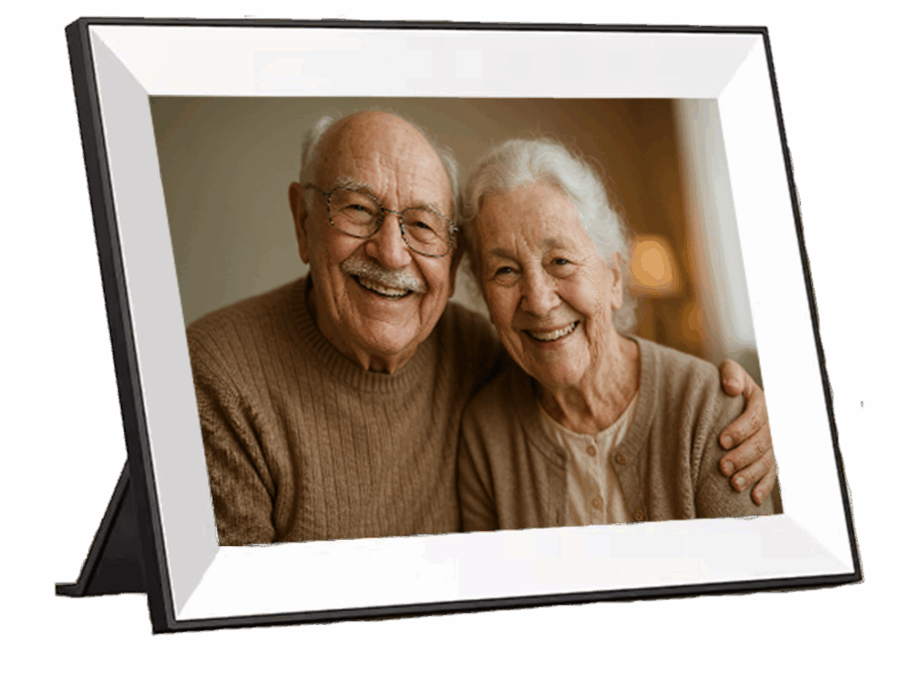 Elektroniczna ramka na zdjęcia czarno biała