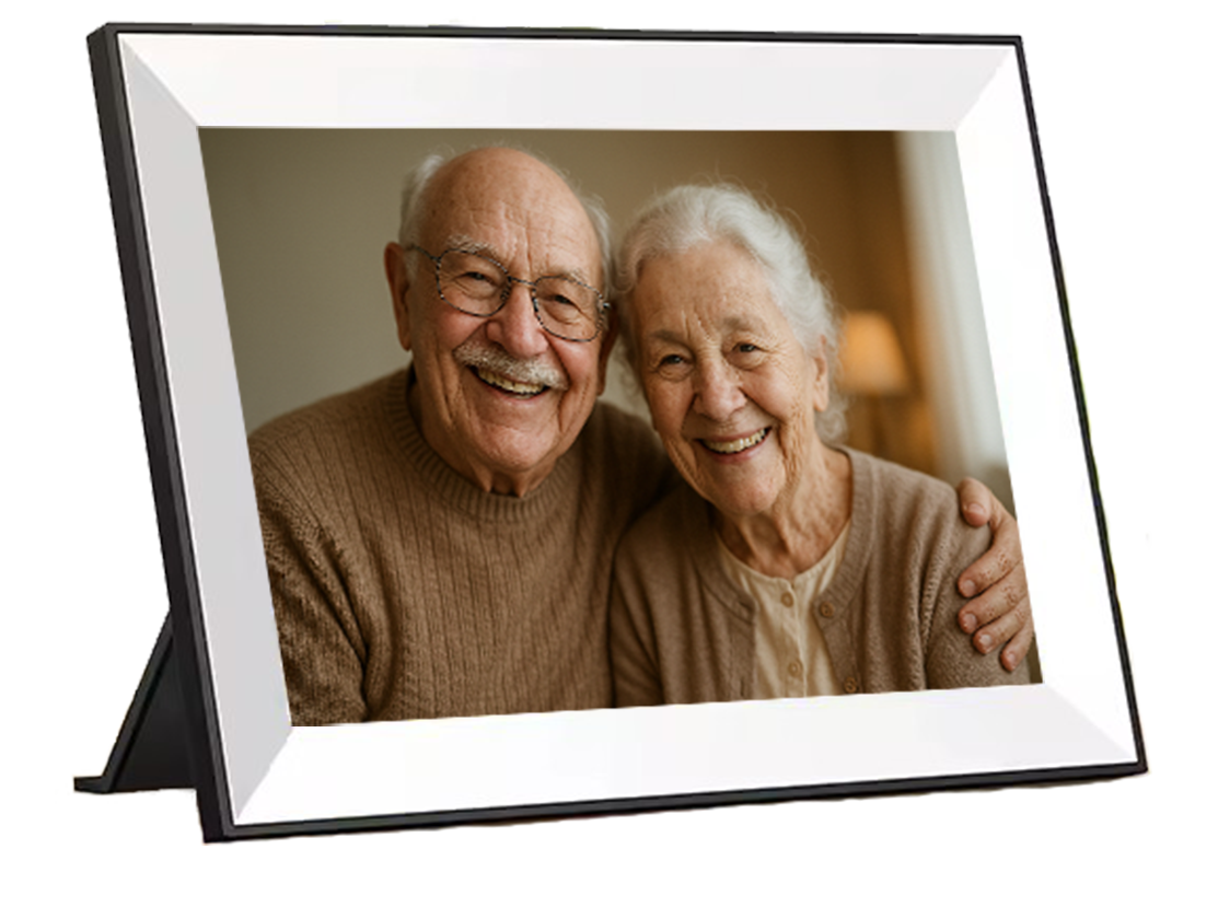 Elektroniczna ramka na zdjęcia czarno biała